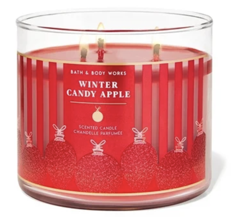 Winter Candy Apple 3-wick scented candle