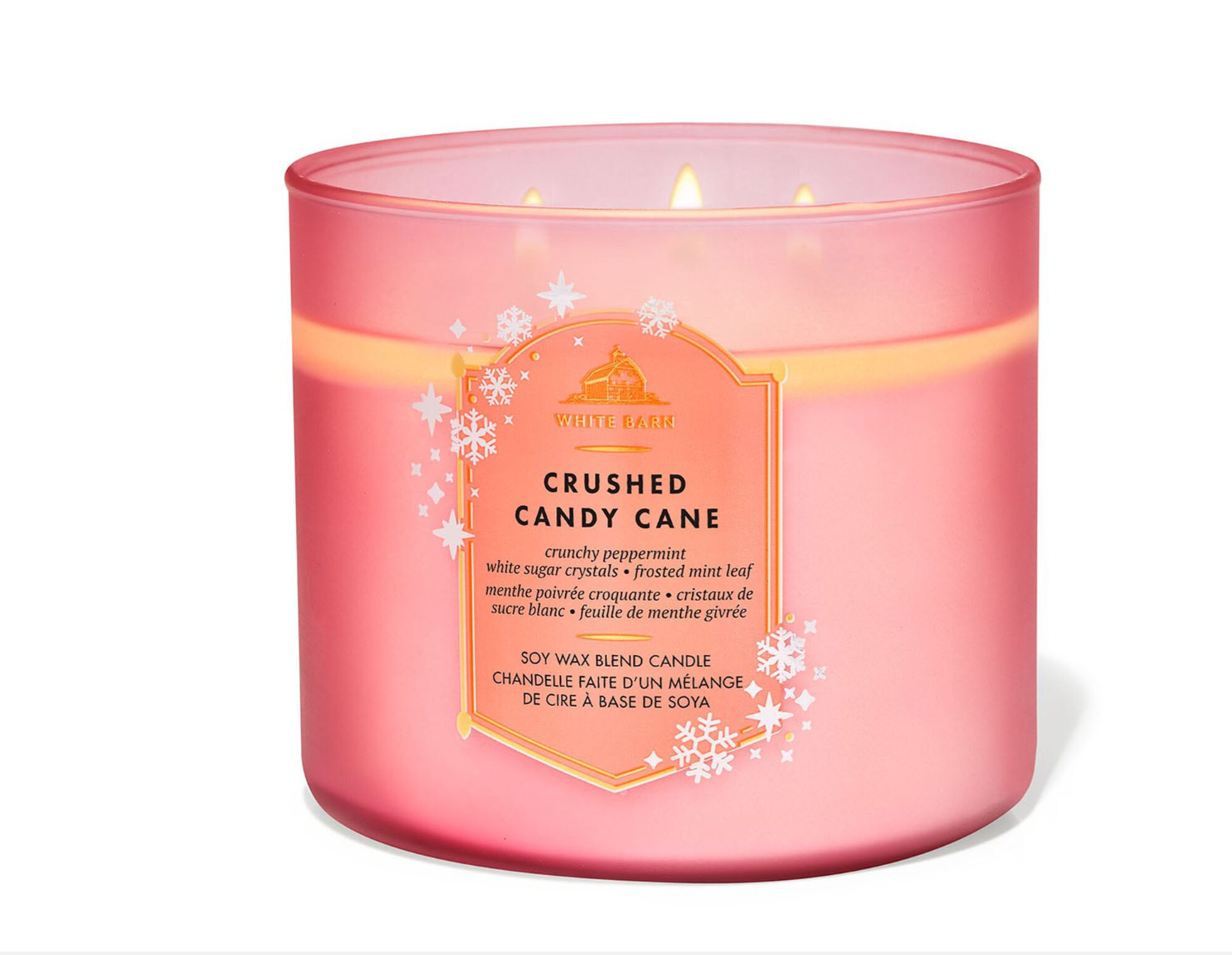 Crushed Candy Cane 3-wick Scented Candle 411g