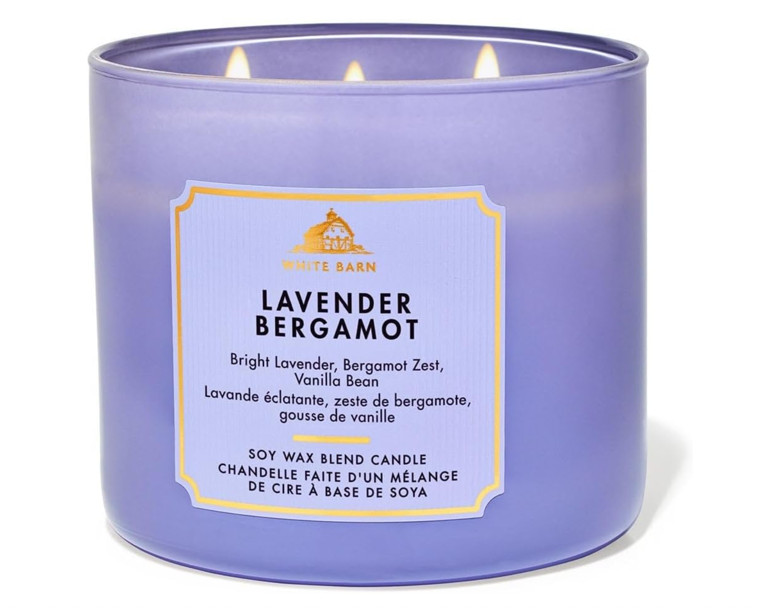 Lavender Bergamot 3-ick Scented Candle