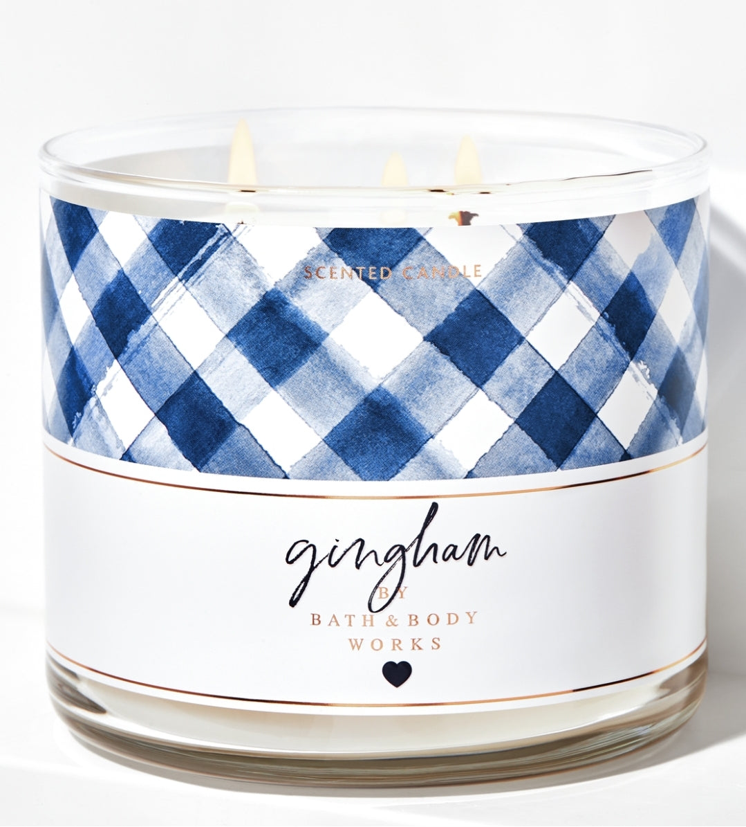 Gingham 3-wick scented candle