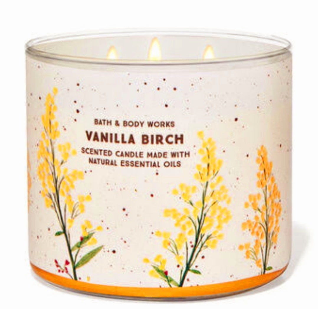 Vanilla Birch 3-Wick Scented Canlde