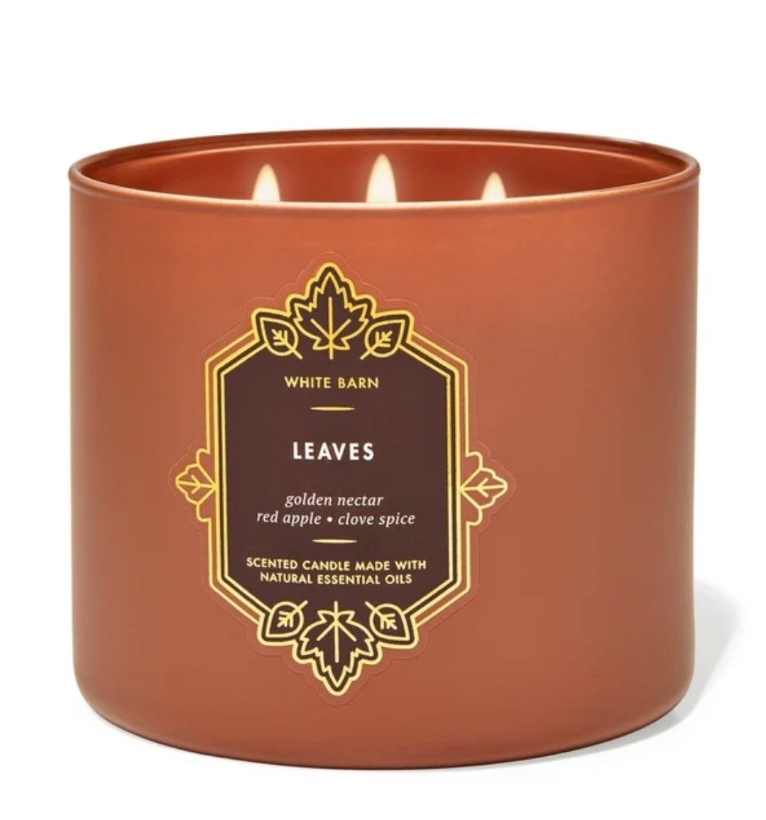 Leaves- 3 wick candle