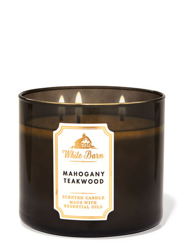 Mahogany Teakwood 3-wick candle